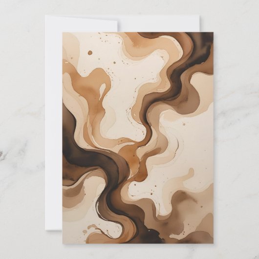 Rustische Liebe braut Kaffee Brautparty Einladung (Rückseite)