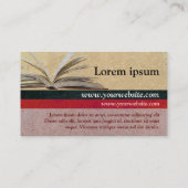 Rustische Liebe BuchShop Literaturkarte Visitenkarte (Rückseite)