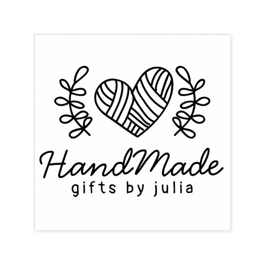 Rustische Liebe - Handgemachte Logos - Business Pa Permastempel (Design)