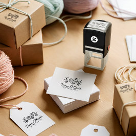 Rustische Liebe - Handgemachte Logos - Business Pa Permastempel