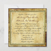 Rustische Liebe ist Einladung zum Hochzeitsfeiern (Rückseite)