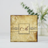 Rustische Liebe ist Einladung zum Hochzeitsfeiern (Stehend Vorderseite)