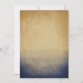 Rustische Marine und Gold Bohemisch Hochzeitseinla Einladung (Rückseite)