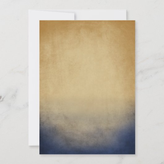 Rustische Marine und Gold Bohemisch Hochzeitseinla Einladung (Rückseite)