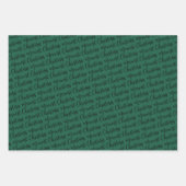 Rustische Marine und grüne Uhr Kariert frohe Weihn Geschenkpapier Set (Vorderseite 3)