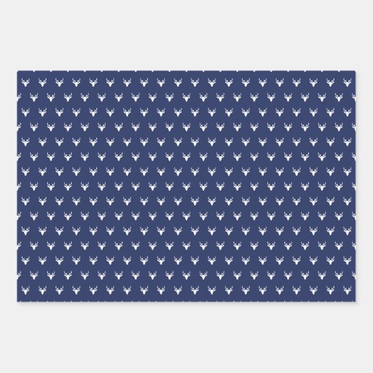 Rustische Marine und grüne Uhr Kariert frohe Weihn Geschenkpapier Set (Vorderseite 2)