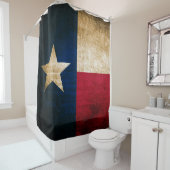 Rustische Patriotische Flagge von Texas Duschvorhang (Beispiel)