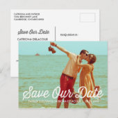 RUSTISCHE RETRO-TYPOGRAFIE | SAVE THE DATE POSTCAR ANKÜNDIGUNGSPOSTKARTE (Vorne/Hinten)