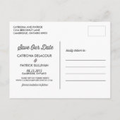 RUSTISCHE RETRO-TYPOGRAFIE | SAVE THE DATE POSTCAR ANKÜNDIGUNGSPOSTKARTE (Rückseite)