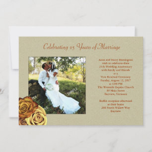 Rustische Rose Foto Ehe VW Erneuerbare Einladung