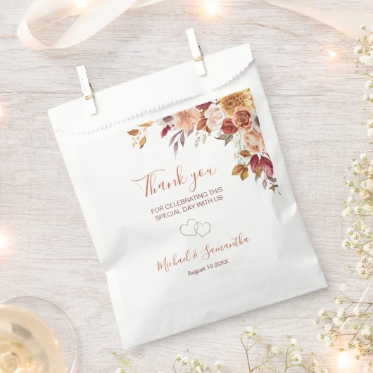 Rustische Rose und Chrysanthemum-Hochzeit im Herbs Geschenktütchen (Ausgeschnitten)