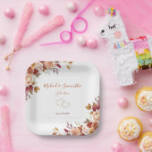 Rustische Rose und Chrysanthemum-Hochzeit im Herbs Pappteller (Party)