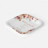 Rustische Rose und Chrysanthemum-Hochzeit im Herbs Pappteller (Gewinkelt)