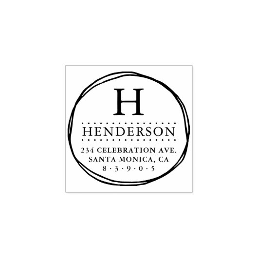 Rustische Rücksendeadresse Gummistempel (Prägung)