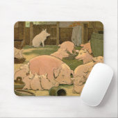 Rustische Schweine und Ferkel im Betrieb Mousepad (Mit Mouse)