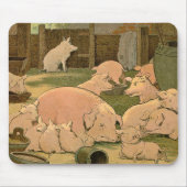 Rustische Schweine und Ferkel im Betrieb Mousepad (Vorne)