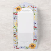 Rustische Sommer-Wildblumen Sonnenblumen Peri QR C All In One Einladung (Außenbereich)