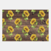 Rustische Sonnenblume auf Holz Geschenkpapier Set (Vorderseite 2)