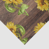 Rustische Sonnenblume auf Holzdekoupage Seidenpapier (Detail)