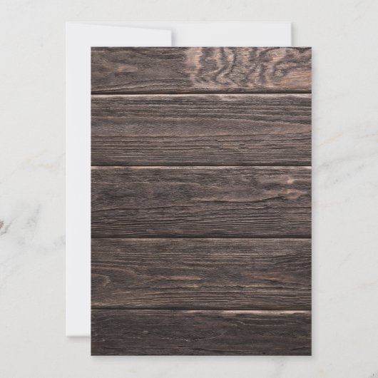 Rustische Sonnenblume BabysBreath Virtual Brautpar Einladung (Rückseite)