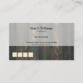 Rustische Sonnenblumen Barholz Visitenkarte (Rückseite)