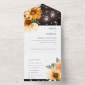 RUSTISCHE SONNENBLUMENFLUSSFLÜCHENFLÄCHEN, DIE ALL IN ONE EINLADUNG (Innen Boden)