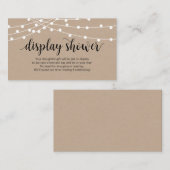 Rustische String-Leuchten, Schwarzes Skript, Displ Begleitkarte (Vorne/Hinten)