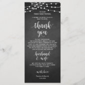 Rustische String-Lichter, Platzierung der Dankesch Programm (Vorderseite)