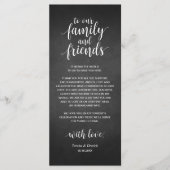 Rustische String-Lichter, Platzierung der Dankesch Programm (Vorderseite)