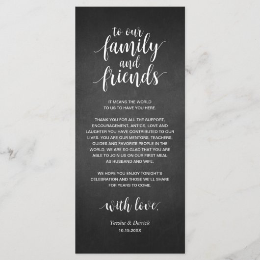 Rustische String-Lichter, Platzierung der Dankesch Programm (Vorderseite)