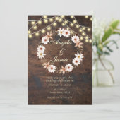 RUSTISCHE TERRACOTTA BOHO FLUSSBREITE EINLADUNG (Stehend Vorderseite)