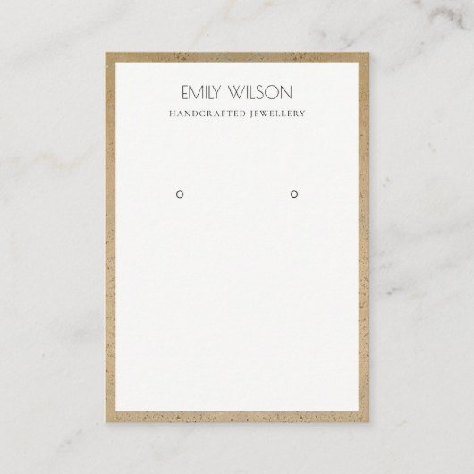 RUSTISCHE TERRAKTISCHE TEXTURE-GRENZANZEIGE VISITENKARTE (Vorderseite)