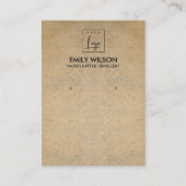 RUSTISCHE TERRAKTISCHE TEXTURE-LOGO-OHRENANZEIGE VISITENKARTE (Vorderseite)