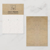 RUSTISCHE TERRAKTISCHE TEXTURE-LOGO-OHRENANZEIGE VISITENKARTE (Vorne/Hinten)