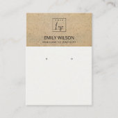 RUSTISCHE TERRAKTISCHE TEXTURE-LOGO-OHRENANZEIGE VISITENKARTE (Vorderseite)