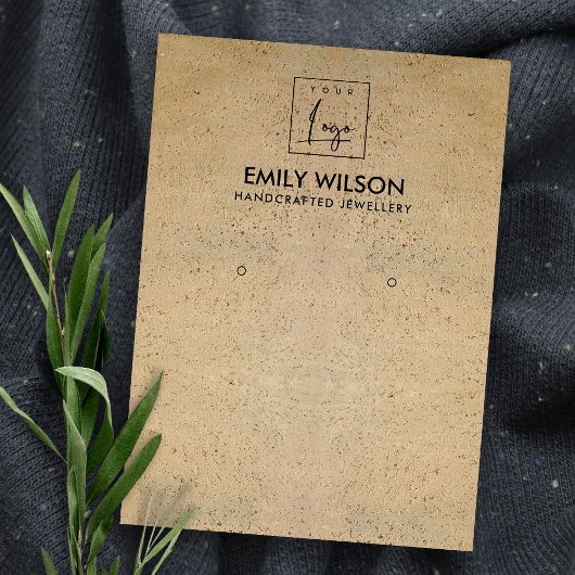 RUSTISCHE TERRAKTISCHE TEXTURE-LOGO-OHRENANZEIGE VISITENKARTE