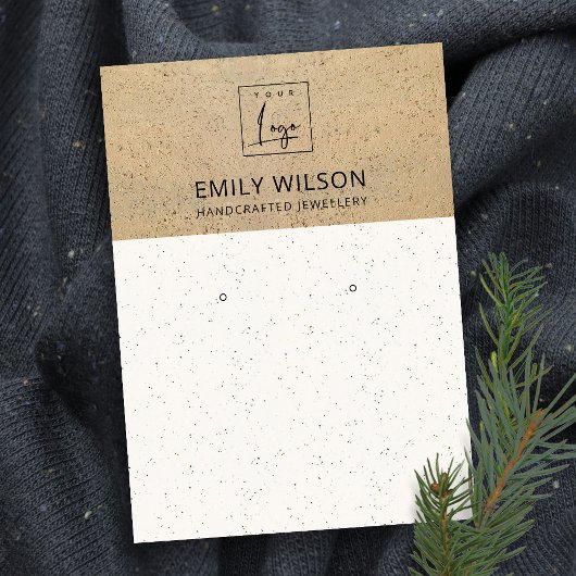 RUSTISCHE TERRAKTISCHE TEXTURE-LOGO-OHRENANZEIGE VISITENKARTE