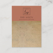 RUSTISCHE TERRAKTISCHE TEXTURE-LOGO-OHRENANZEIGE VISITENKARTE (Vorderseite)