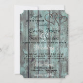 RUSTISCHE TURQUOISE WEDD INVITE EINLADUNG (Vorderseite)