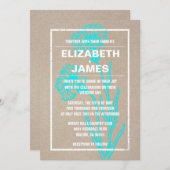 Rustische Vintage informelle Hochzeitseinladungen Einladung (Vorne/Hinten)