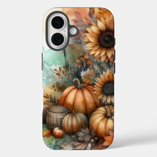 RUSTISCHE WASSERFALLSZENE MIT PUMPKINEN Case-Mate iPhone HÜLLE (Rückseite)