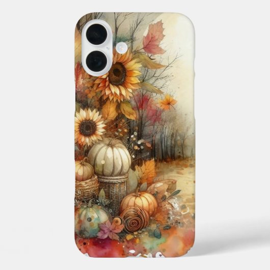 RUSTISCHE WASSERFALLSZENE MIT PUMPKINEN Case-Mate iPhone HÜLLE (Rückseite)