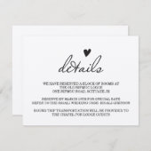 RUSTISCHE WEDD-Detailkarte Begleitkarte (Vorne/Hinten)