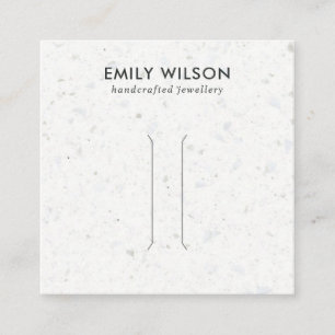 RUSTISCHE WEISSGRAY TERRAZZO HAIR CLIP DISPLAD CAR QUADRATISCHE VISITENKARTE