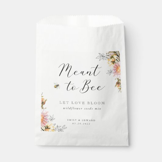 Rustische Wildblume bedeutet Bienenzucht Blume Geschenktütchen (Vorderseite)