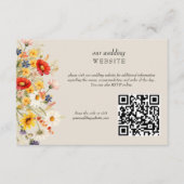 Rustische Wildblume Blumenzwiebelwebsite QR Code Begleitkarte (Vorderseite)