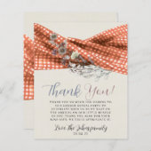 Rustische Wildblume Gender Reveal Danke Karte. (Vorne/Hinten)