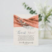 Rustische Wildblume Gender Reveal Danke Karte. (Stehend Vorderseite)