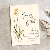 Rustische Wildblume Moderne Elegante Boho Wedding Save The Date