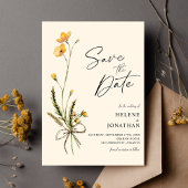 Rustische Wildblume Moderne Elegante Boho Wedding Save The Date